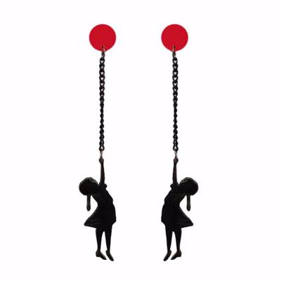 Neue Mode Persönlichkeit Kleines Mädchen Ballon Ohrring Punk Stil Übertreiben Kreative Acryl Ohrringe