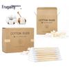 Box of 200 Double-Headed Bamboo Cotton Swabs for Ear Cleaning & Makeup Removal