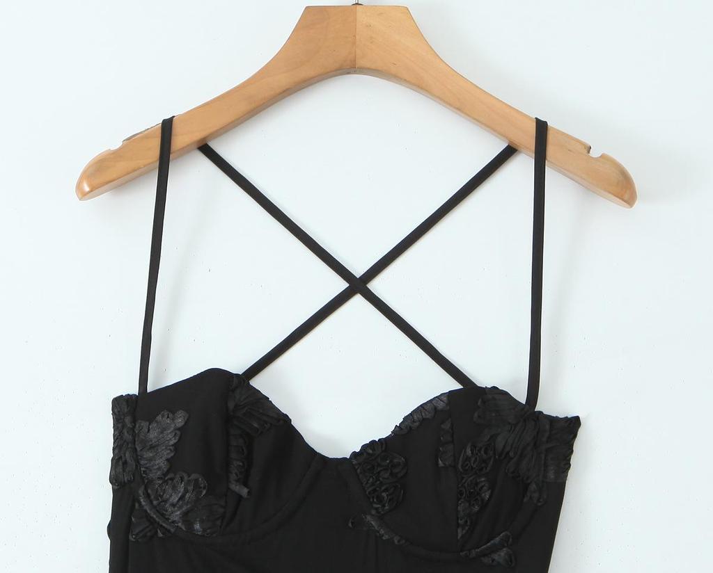 Spring 2026 European & American Women's Floral Open-Back Strappy Fishtail Maxi Dress