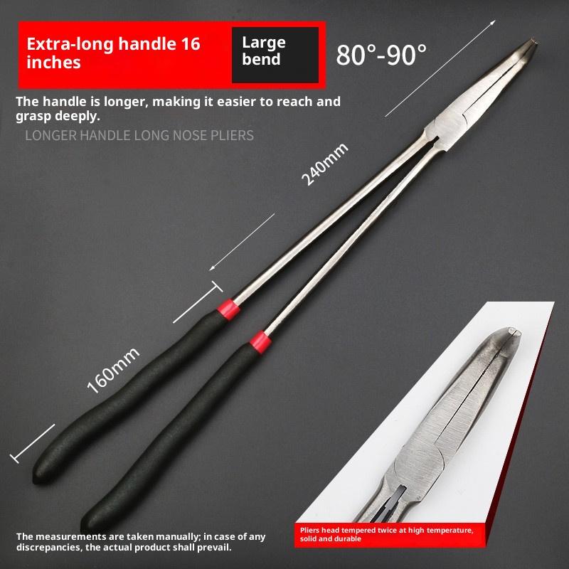 High Quality Multifunctional 1Pc Fishing Pliers Curve Straight Long Handle Carbon Steel Gripper Diy Manual Tool