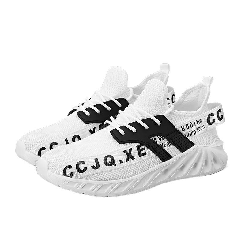 Flying woven men's shoes mesh breathable lightweight blade shoes casual fashion large size shoes sports running shoes men