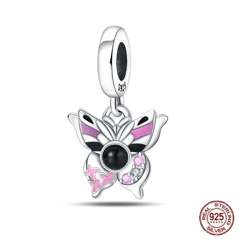 100% Copper Beautiful Spring Flowers Butterfly Firefly Charms Beads Fit Original Bracelets Diy Jewelry