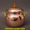 Thickened stewpot Handmade copper soup pot capacity copper pots Induction cooker soup pot Gas stockpot Pure Copper Soup Pots