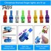 Snowman Reindeer Finger Lamps 24Pcs Christmas Projector Rings, LED Light‑Up Lights, Projection Rings for Kids Xmas Party Favors, Adjustable Stocking