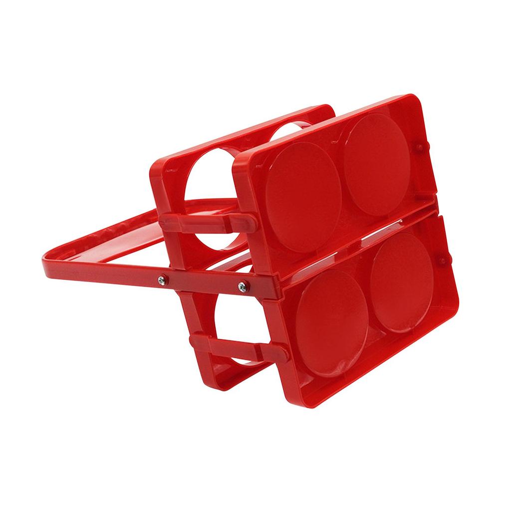 Bottle Carrier Basket with Handle Foldable Holder Organizer Stand Portable Rack PVC Material