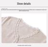 Elegant Lace Embroidery Knit Top - Short-Sleeved Ice Silk Blouse for Middle-Aged Women