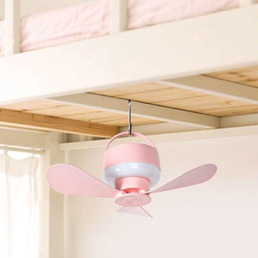 USB Rechargeable Ceiling Fan Light Silent Operation Ceiling Lamp Hanging Fan Light  Camping Tent