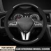 Car Carbon Fiber Leather Steering Wheel Cover for Infiniti Q30 Q50 Q60 Q60S Q70 Q70L QX30 QX50 QX60 QX55 QX70 QX80 FX FX35 FX45