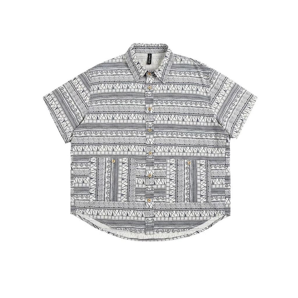 Checkered Retro Shirt Men'S Summer Outfit Hong Kong Style Student Loose And Niche Design Fun New Men'S Top For Outdoor Wear