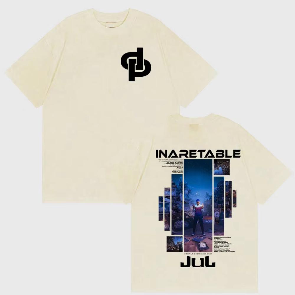 

French Rapper Jul INARETABLE Album 2025 Graphic T Shirts Men s Hip Hop Vintage Short Sleeve Women T-shirt Cotton Tees Streetwear 3XL