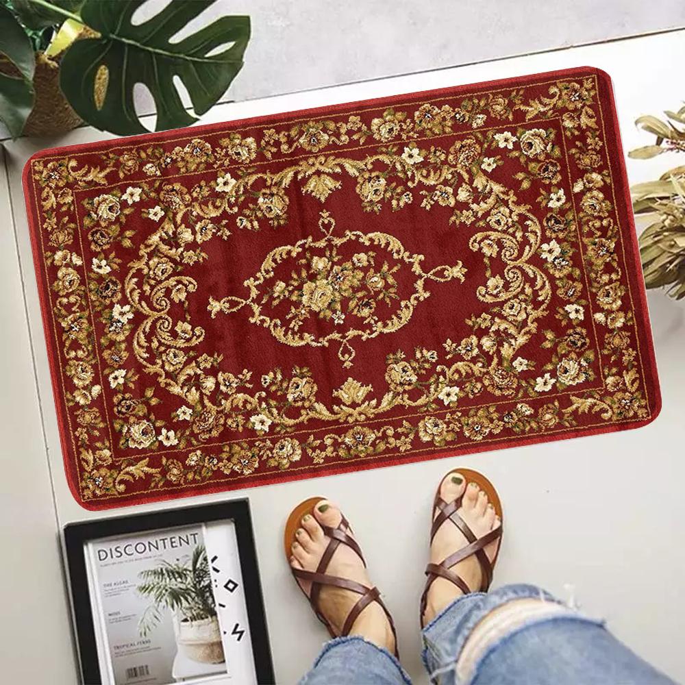 Lahome Ethnic Floral Rugs Vintage Persian Large Area Carpet Moroccan Anti-slip Bathroom Door Mat Bedroom Decor