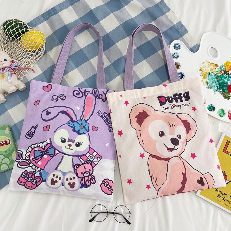 Single shoulder hand-held canvas bag Double-sided printing Class tutoring bag Leisure shopping bag