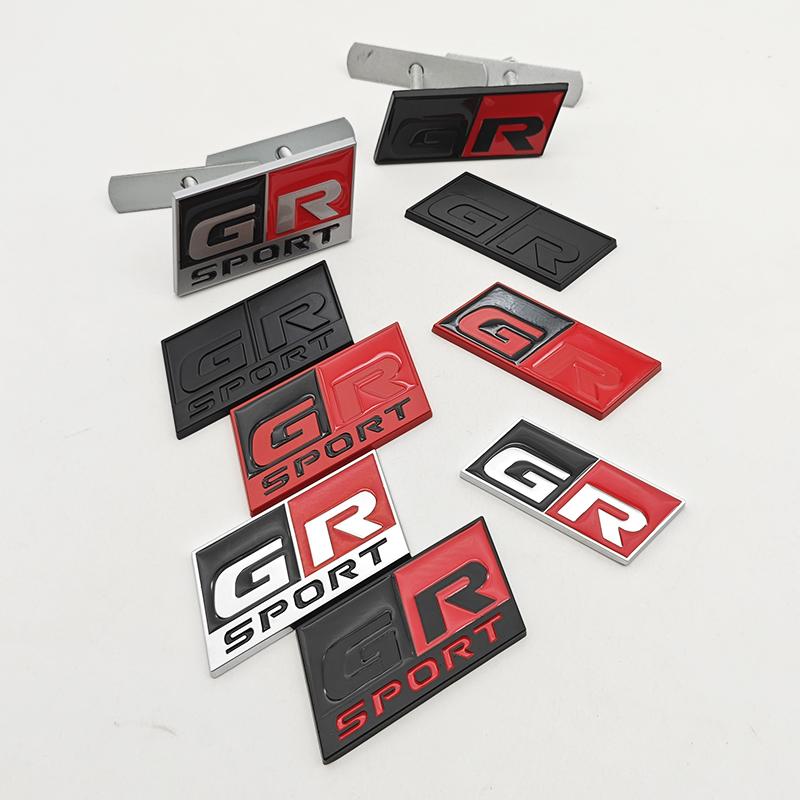 Adesivo Metallico 3D per Auto Logo GR SPORT Distintivo Laterale sul Parafango Emblema Griglia Anteriore Bagagliaio Posteriore Per Toyota Alphard Avensis Prius Crown Yaris