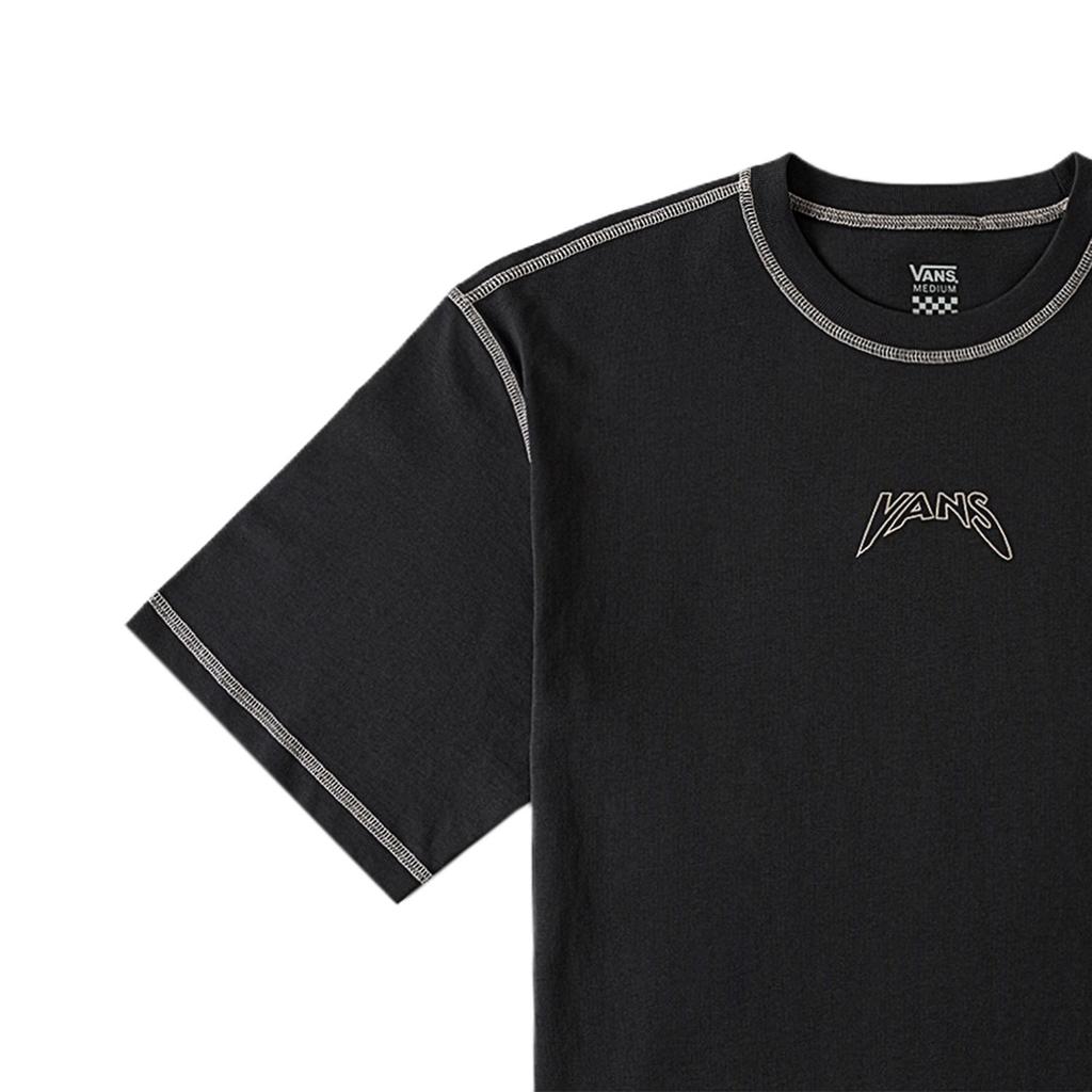 Vans Comfortable Letter Round Neck Short Sleeve Regular T-Shirt Women Tops Gray Black VN000KPF1O7