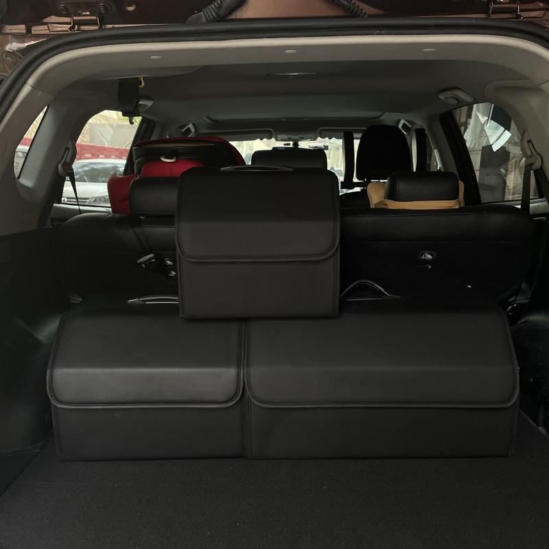Scatola Portaoggetti in Pelle PU Multiuso Pieghevole Organizzatore per Bagagliaio Auto Organizzatore Bagagliaio Auto Riporre Sistemare Accessori Auto