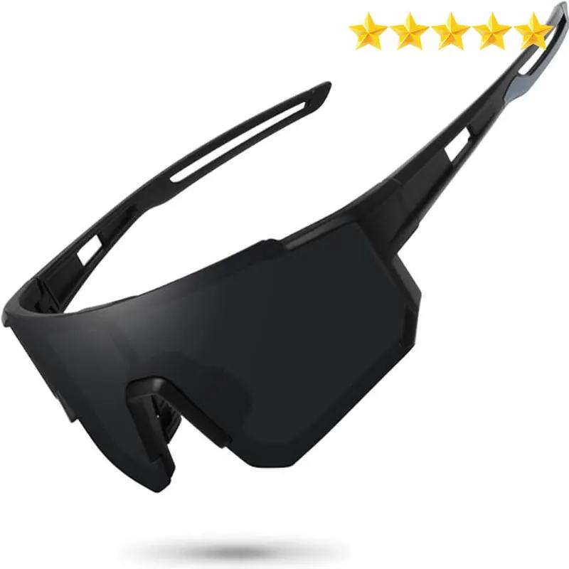 New Outdoor Riding Sunglasses One-piece Bicycle Windscreen 9815 European and American MEN'S Sports Sunglasses