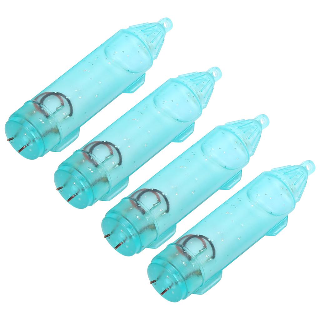4 Pezzi Luce LED per Esca da Pesca Lampada per Esca Subacquea Luce Impermeabile per Esca Blu con Scatola