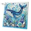 Nautical Style Home Ornament Ocean Faux Pearl Painting Kit, Marine Life 3D Art DIY Decorative Bead Picture Set Sea Turtle Fish Craft for Adults,