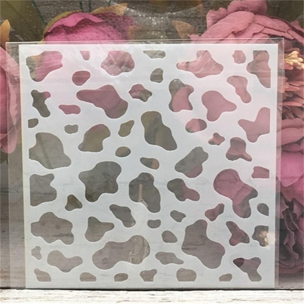 9Pcs/Set 13cm Bubble Dot Flower Arrow Texture DIY Craft Layering Stencils Painting Scrapbooking Embossing Album Template
