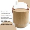2-Piece Set Round Nesting Tables in 3 Colors: Ash Natural / Black / Walnut, water-repellent & warp-free (diameter 48x38 + diameter 38x32 cm)