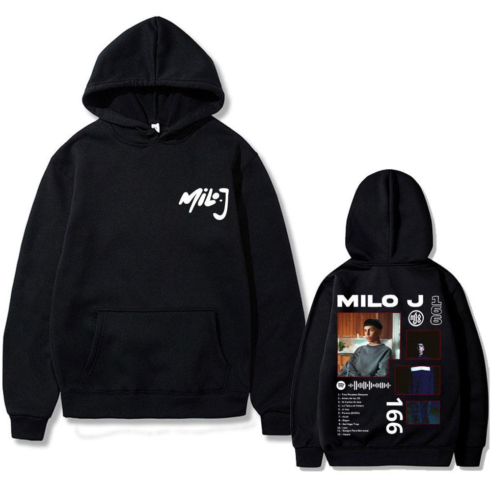 Rapper Milo J 111 Album Graphic Hoodie Men Women Hip Hop Fashion Oversized Hooded Sweatshirt Men's Casual Fleece Cotton Hoodies