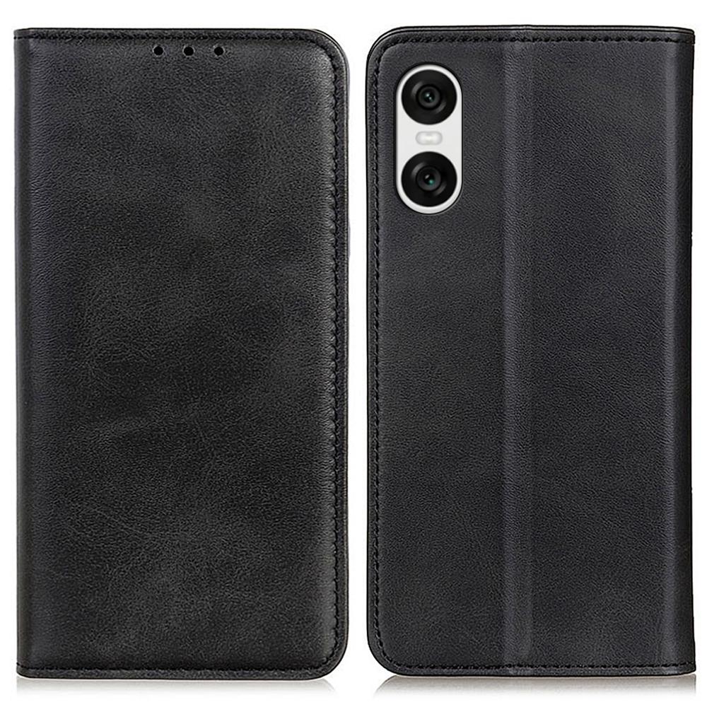 For Sony Xperia 10 VI Protective Case Split Leather Magnetic Closing Wallet Phone Shell