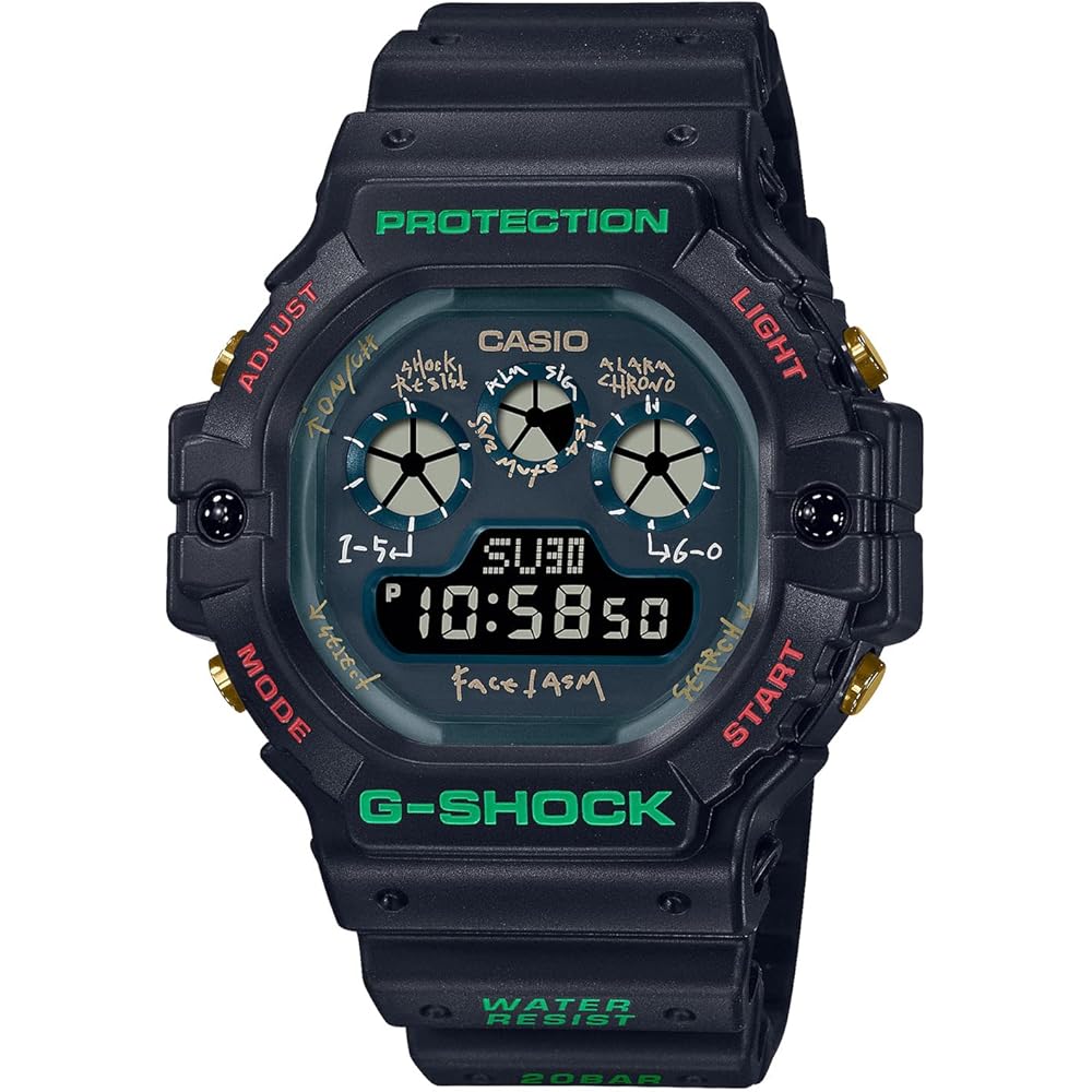 

Casio DW-5900FA-1JR Digital Watch Black Resin Strap Water Resistant LED Display