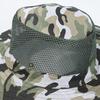 Outdoor Fishing Hat Wide Brim Man Breathable Mesh Fishing Cap Beach Hats Camouflage Sun Uv Protection Shade Hat