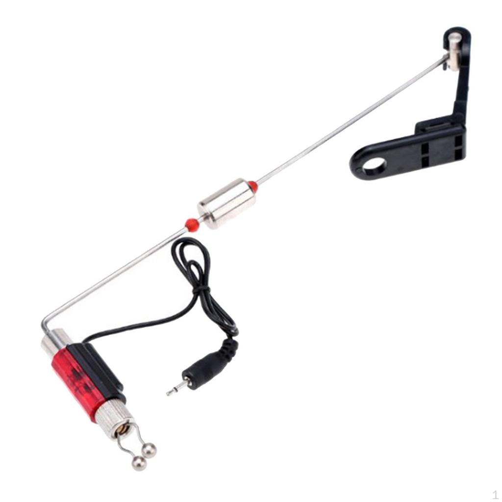 12inch Fishing Bite Swing Indicator, Straight Style LED Illuminated Carp Alarm Hangers