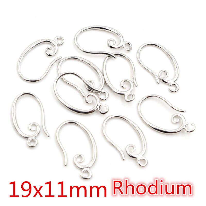 10pcs 3-Styles High Quality Classic Bronze Gold Silver Plated Brass French Earring Hooks Wire Settings Base Settings Whole Sale