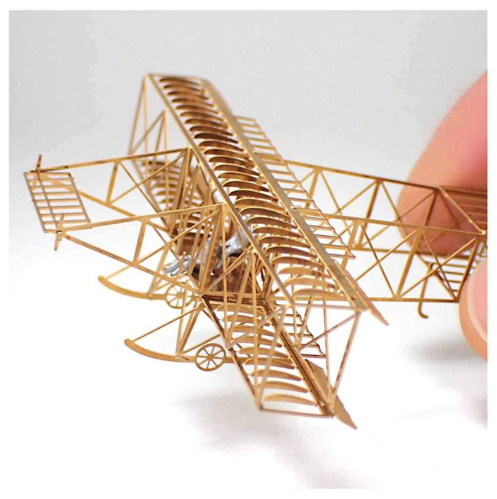 Aerobase B014 1/144 Henri Farman Tokugawa Yoshitoshi Japans första flygning Mässingsetsad metallinredning