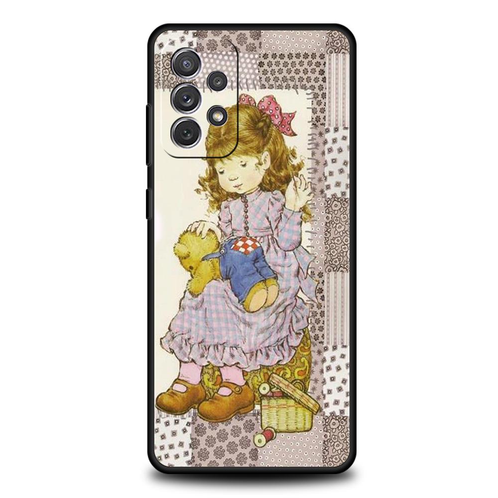Phone Case for Samsung Galaxy A55/A35/A15/A14/A13/A25/A71/A72/A73/A32/A33/A52/A52S/A41/5G Soft TPU Shell Sarah Kay Girls Cute