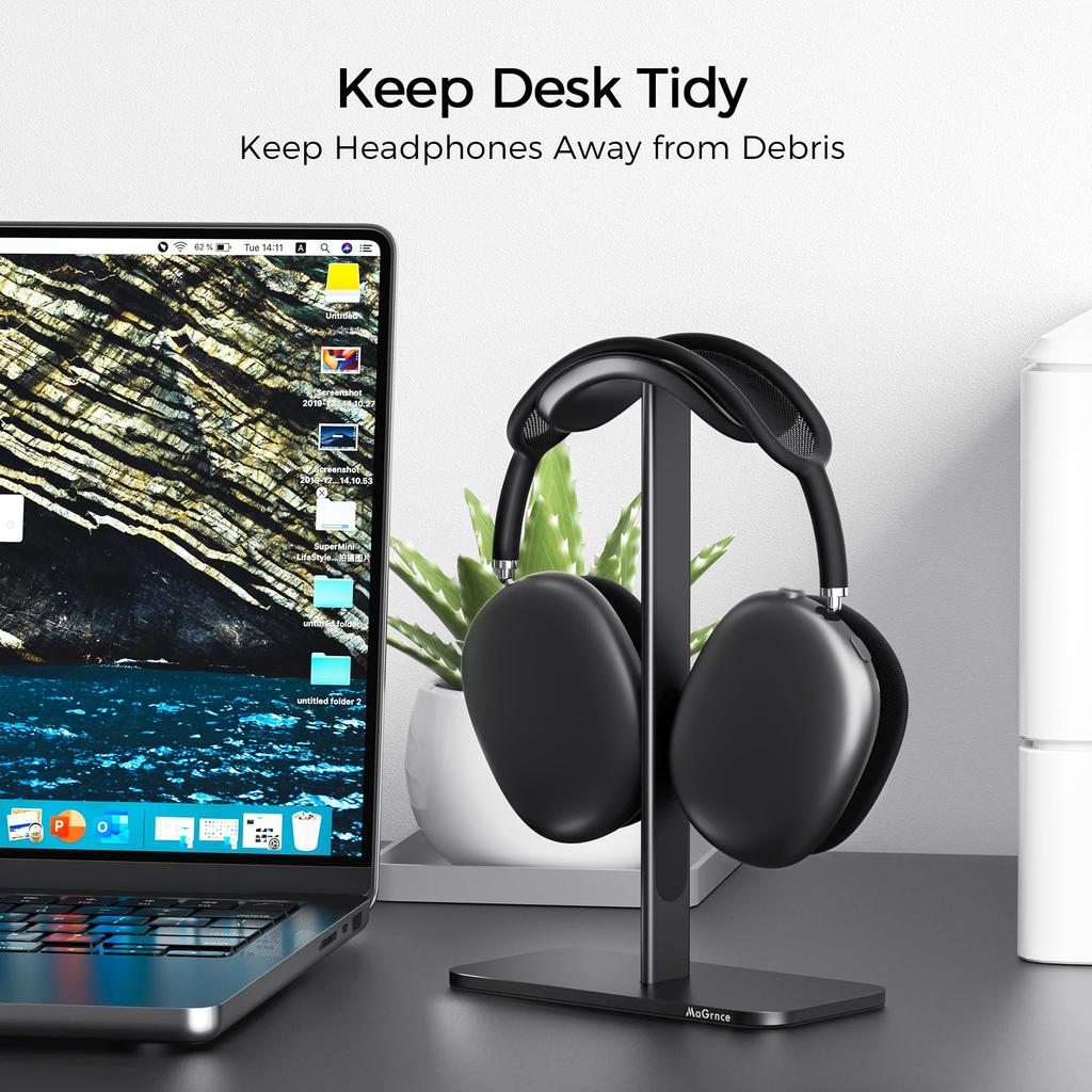 MaGrnce Smart Sleep Ständer für Airpods Max, Aluminium Kopfhörerständer mit Ruhemodus, zur Aufbewahrung und Präsentation von Kopfhörern zu Hause, im Spielzimmer oder