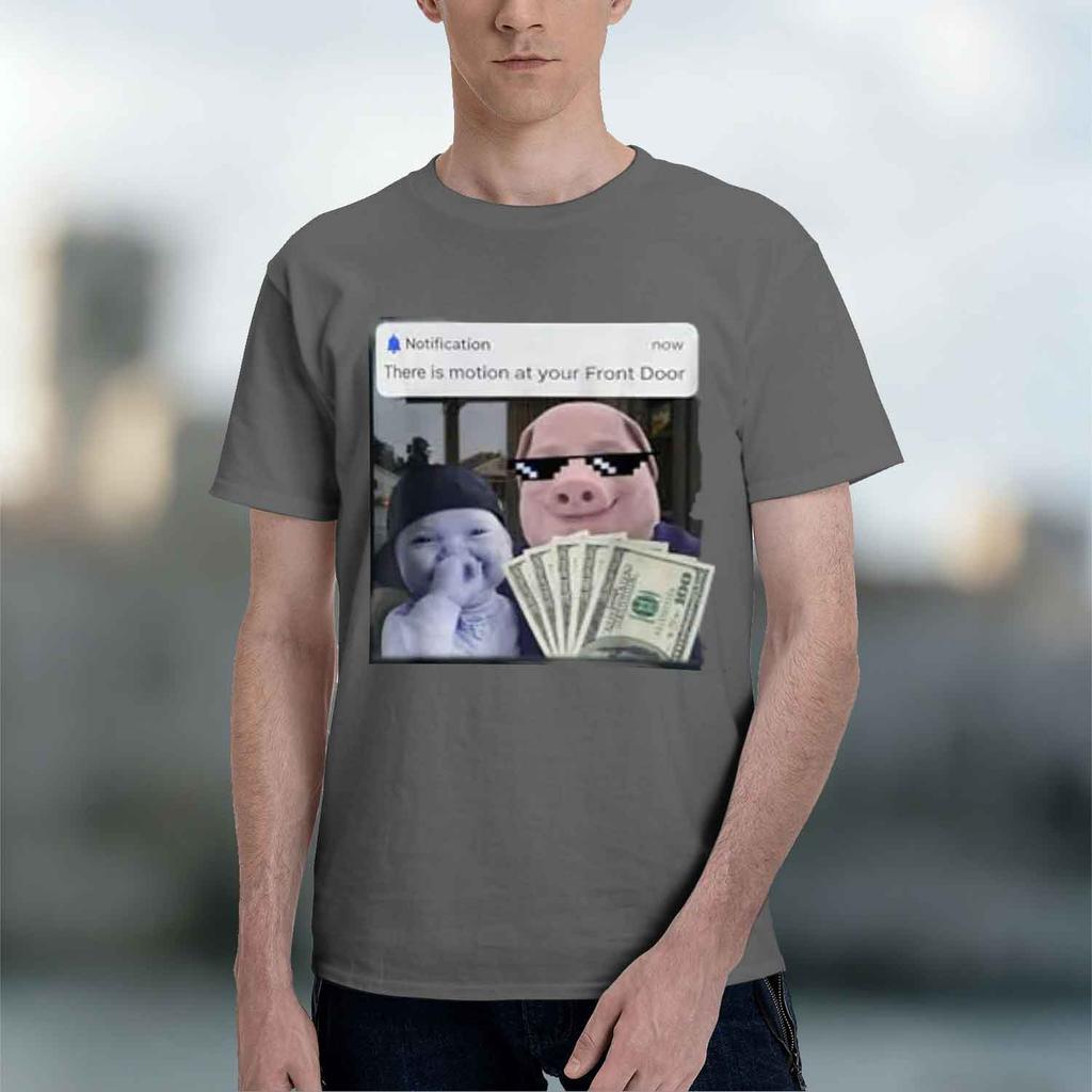 2026 New Model New Fashion There Is Motion At R Front Or John Pork S Fashion Joke Tshirt Y2k Tung Sahur 67 Saying Tee
