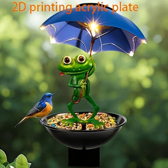 2D Acrylic Animal Garden Stake, Frog Rooster Giraffe Mushroom Yard Art Sign, Decorative Welcome Sign for Outdoor Yard Lawn Pathway