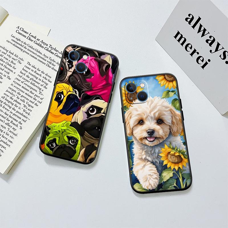 Pet Dog Pug New High-End Shell Phone Case for Xiaomi Poco C40 C50 C51 C55 C65 C71 C75 F3 F5 F6 F7 M2 M3 Pro Ultra