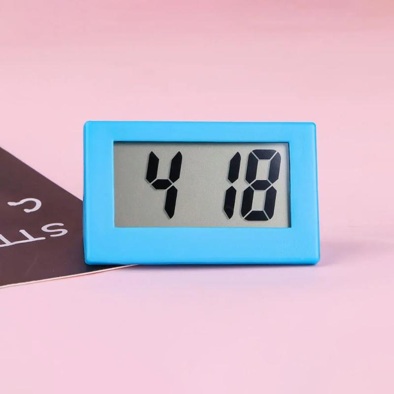 Cute Mini Digital Clock Portable Table Clock Battery Operated LED Clock Electronic Small Desktop Clock for Student/Car/Bedroom