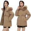 Women's clothing thickened pie overcomes women's short winter new big fur collar slim and thin cotton clothes women's coat