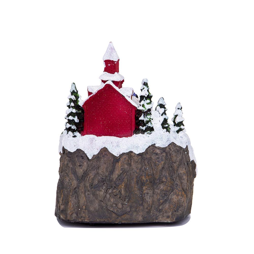 Luminous Musical Christmas Snow House Ornaments - Creative Resin Crafts & Gifts