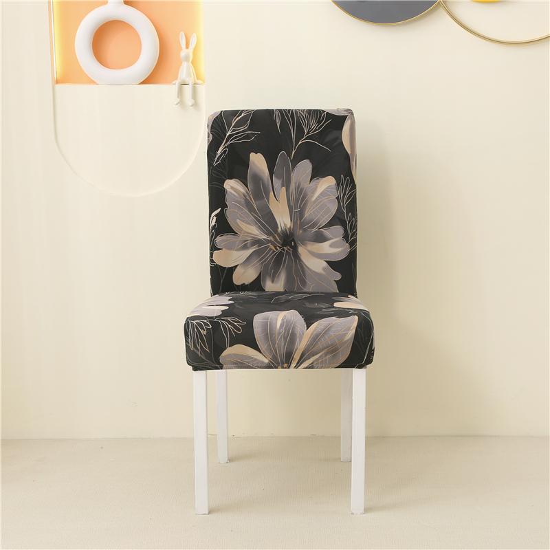 1/2/6Pcs Dining Chair Cover Print Elastic Chair Slipcover Case Stretch Chair Covers For Wedding El Banquet