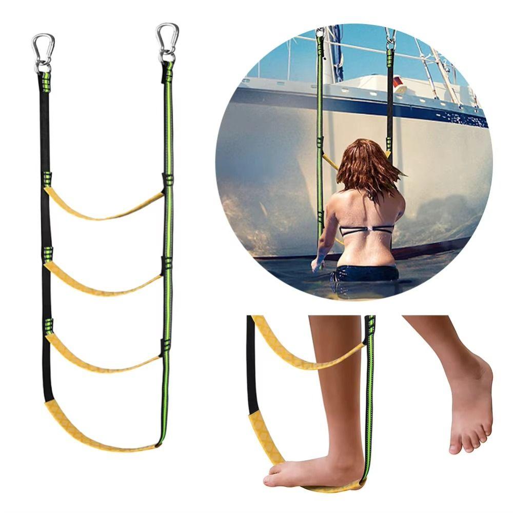 Reusable Boat Rope Ladder 3/4/5 Step Boat Folding Ladder Canoeing Use