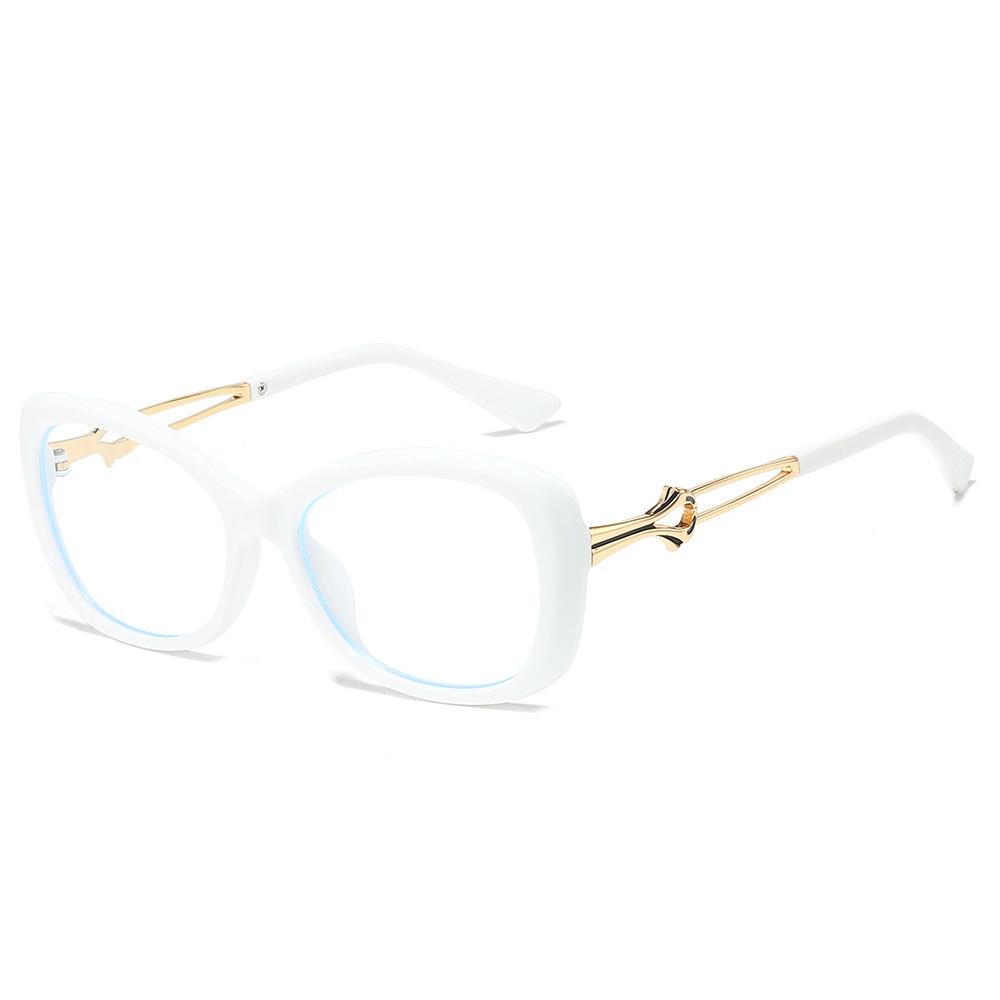 

Anti-Blue Light Small Glasses Frame 100 With Female Degree Sweet And Cool Glasses Myopia Face Can Be Leopard Print Plain Glasses white flat