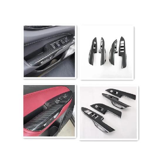 For Lexus NX260 350h 2024 ABS Chrome Door Window Lift Button Switch Control Panel Frame Cover Interior Armrest Trims