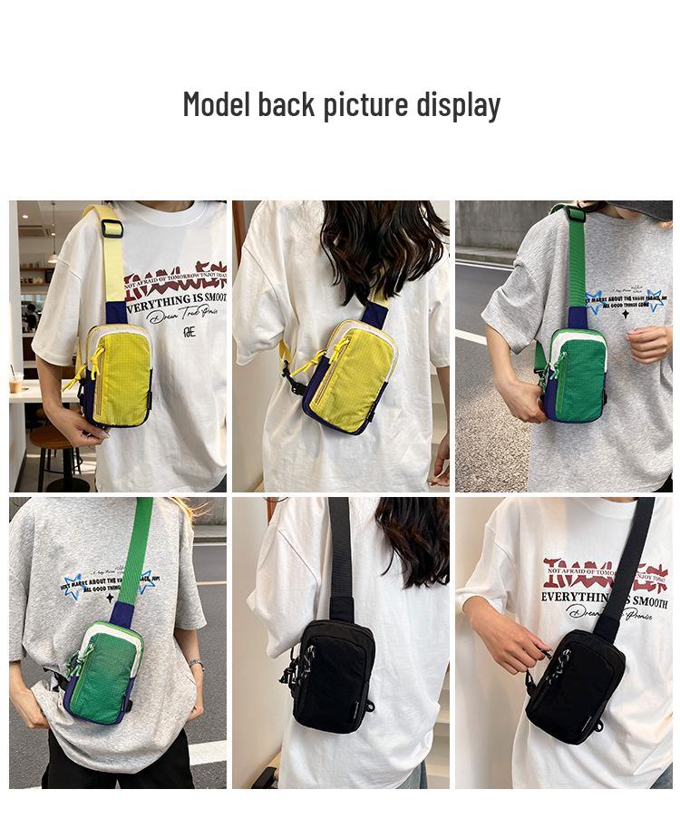 Dopamine Outdoor Waterproof Color Block Chest Bag for Men & Women – Sports Casual Crossbody Shoulder Phone Bag
