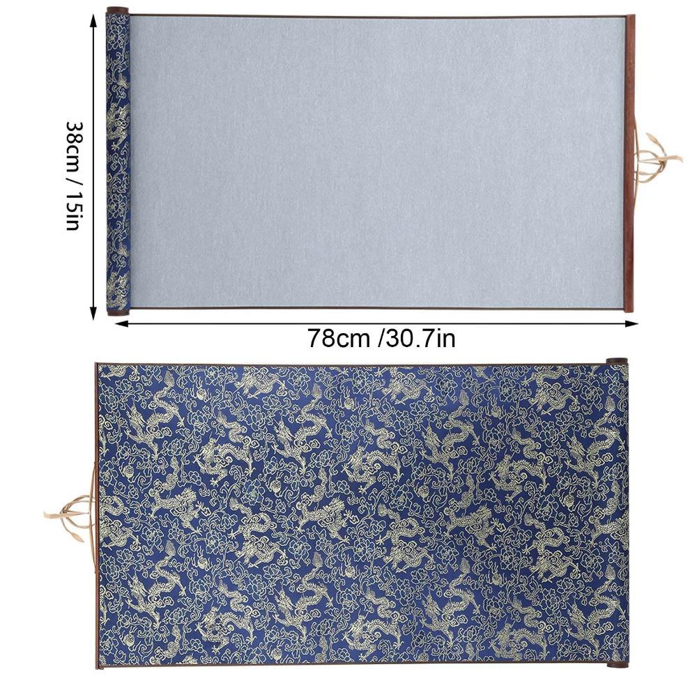 Reusable Water Writing Cloth 30.7×15 Inch Large Calligraphy Practicing Tool Scroll Style Magic Canvas Reusable Calligraphy Paper