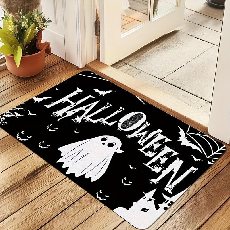 1PC Halloween Ghost Bats Kitchen Rug Non-Slip Door Mat Pop design Bathroom Rug Bath Mat Carpet for Home Sink Laundry Decor