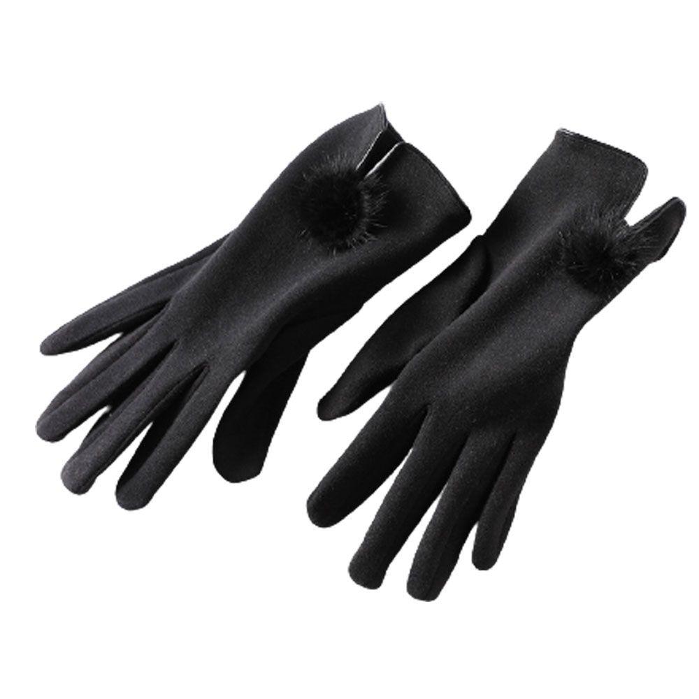 

Fashion Sports Touch Screen Winter Keep Warm Plus Velvet Gloves чорний