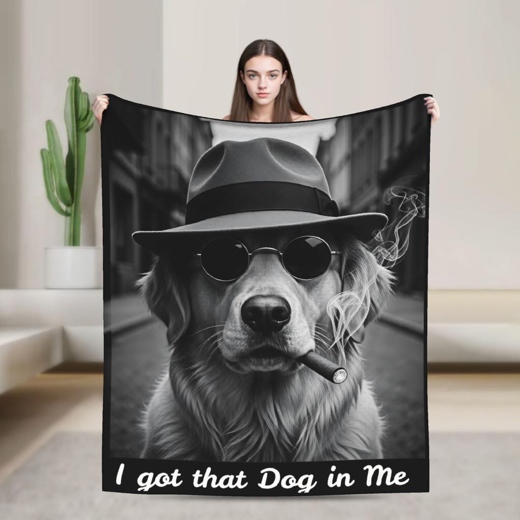 I Got That Dog In Me Poodle Dog Lover Pet Owner Warm Cozy Blanket Pattern Travel Throw Blanket Couch Chair Bedspread Bed Cover