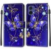 Luxusní lakované kožené pouzdro Wallet Book Style Ochranný kryt pro Motorola Moto G85 5G/G75/G55 5G/G35/G34 5G/G24/G04/G15/G05/G84 5G/G54 5G/G24 Power