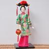 Q-Version Qing Dynasty Princess Silk Doll, Forbidden City Manchu Palace Figurine, Chinese Cultural Souvenir & Decor